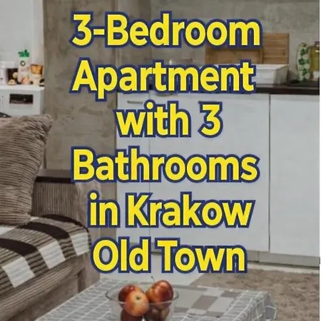 Grand Comfort 3 Bedroom, 3 Bathroom, Ground Floor&fresh Air شقة كراكوفيا